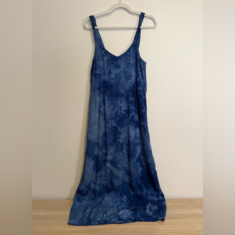 Raquel Allegra blue midi rayon/viscose‎ dress Women’s Sz M